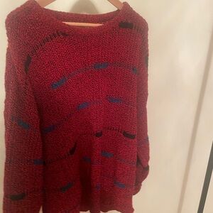 Cozy Red Knit Sweater